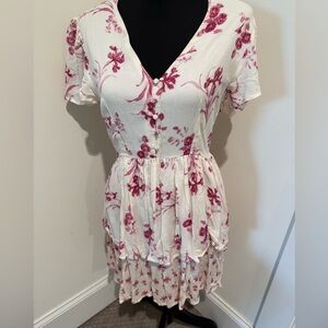 Coco+Jaimeson Floral Tiered Floral Dress Sz M Cottagecore